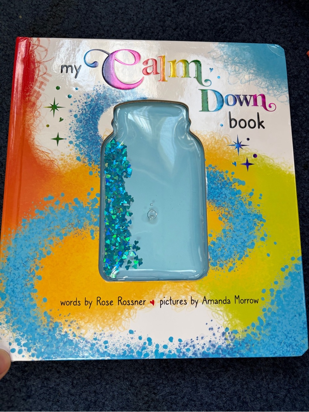 my Calm Down book - Blue Glitter Jar by